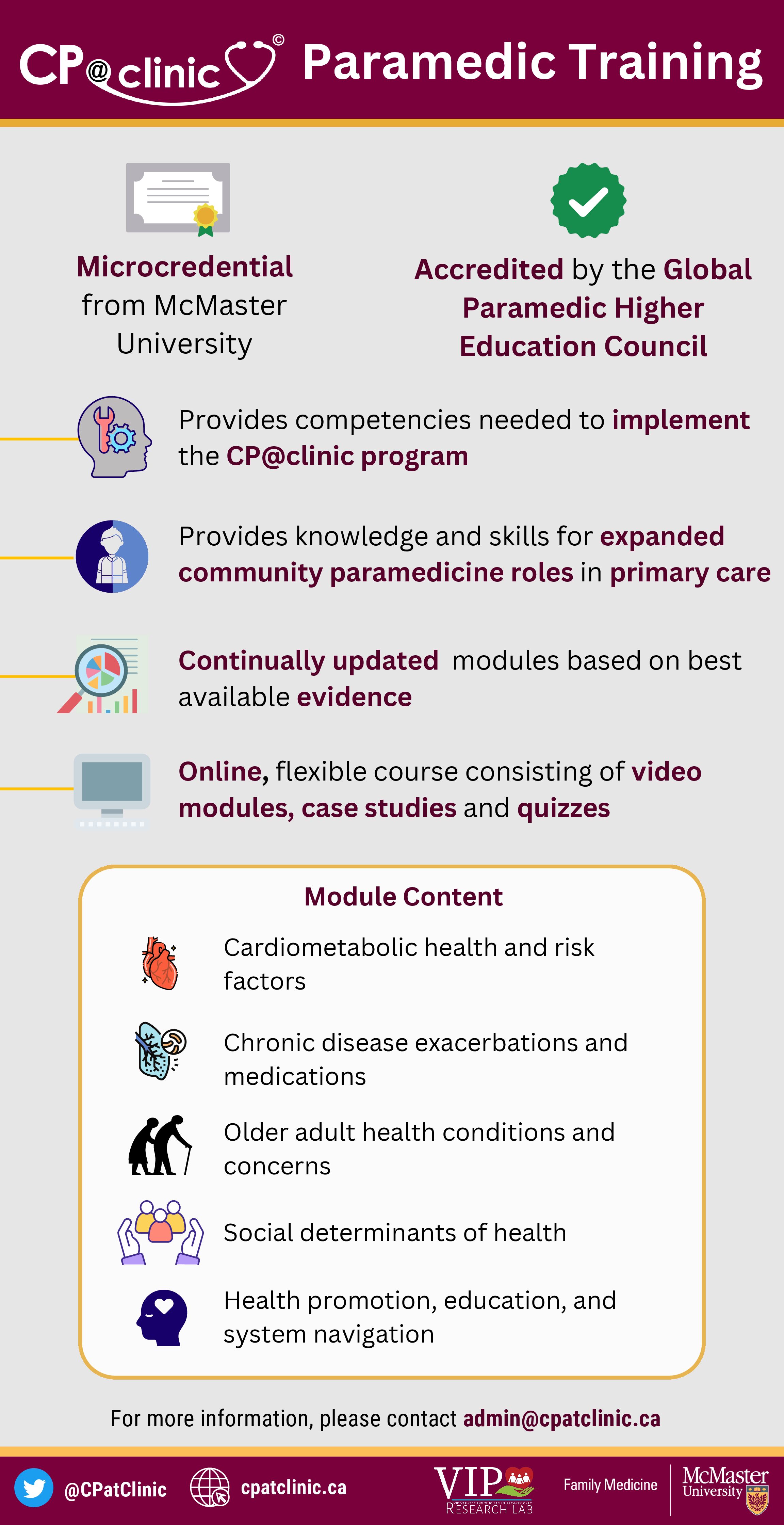 Click to View CP@clinic Paramedic Training Infographic